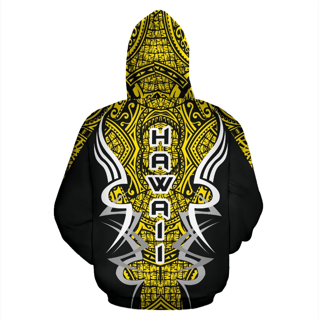 Kanaka Map Hoodie Yellow Armor Style - Polynesian Pride