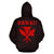 Polynesian Kakau Kanaka Map of Hawaii Hoodie Red - Polynesian Pride