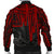 Pohnpei Personalised Men's Bomber Jacket - Pohnpei Seal In Heartbeat Patterns Style (Red) - Polynesian Pride