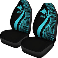 Papua New Guinea Car Seat Covers - Turquoise Polynesian Tentacle Tribal Pattern - Polynesian Pride