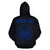 Polynesian Kakau Seal of Hawaii Zip Hoodie Blue - Polynesian Pride