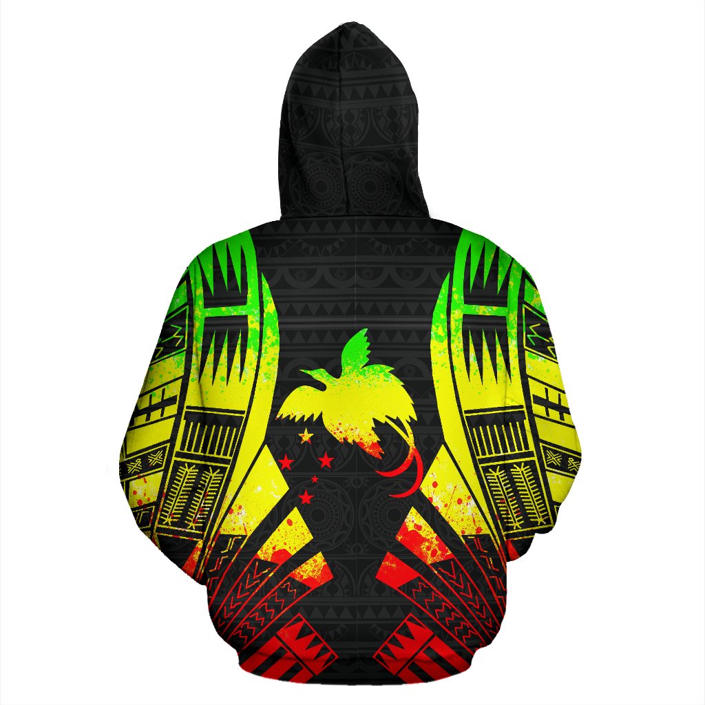 Papua New Guinea Polynesian ll Over Hoodie Reggae Tattoo - Polynesian Pride