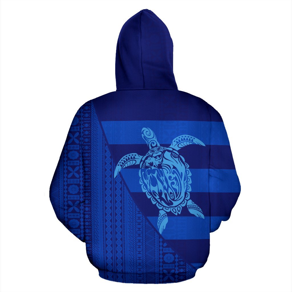 Fiji Tapa Zip up Hoodie Fiji Turtle Mermaid - Polynesian Pride