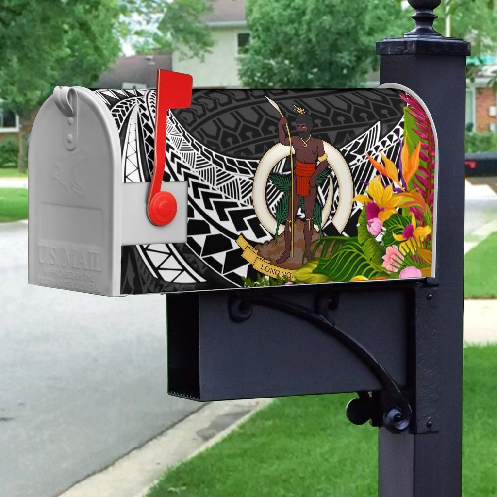 Vanuatu Mailbox Cover - Custom Personalised Tropical Flowers Style - Polynesian Pride