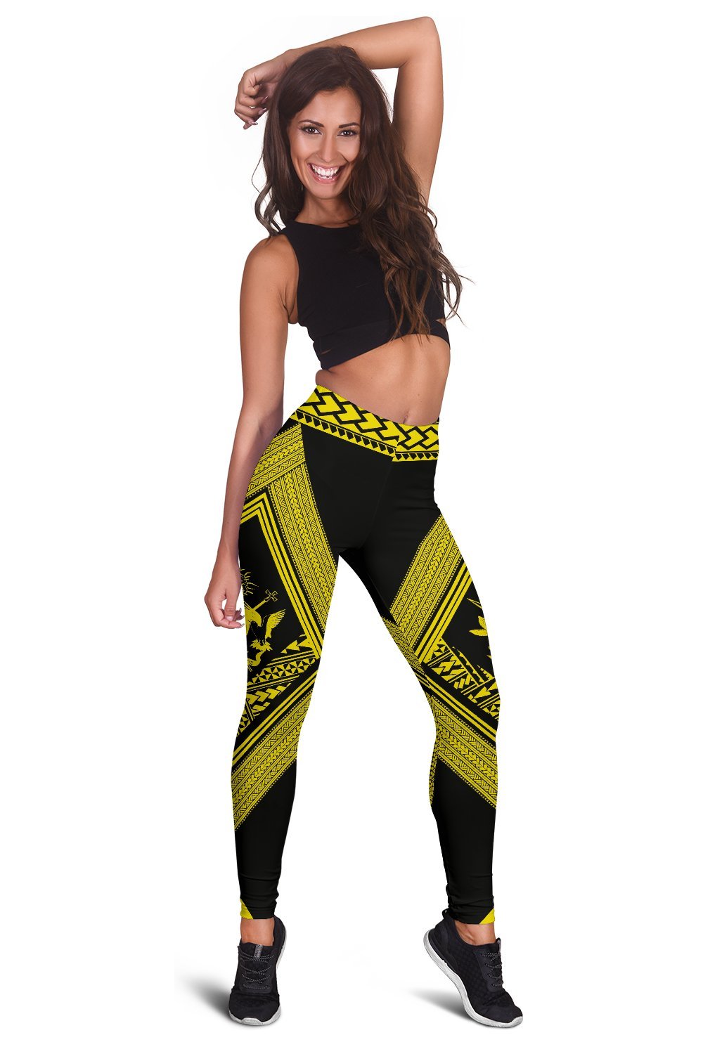 Cook Islands Leggings Yellow - Polynesian Pride