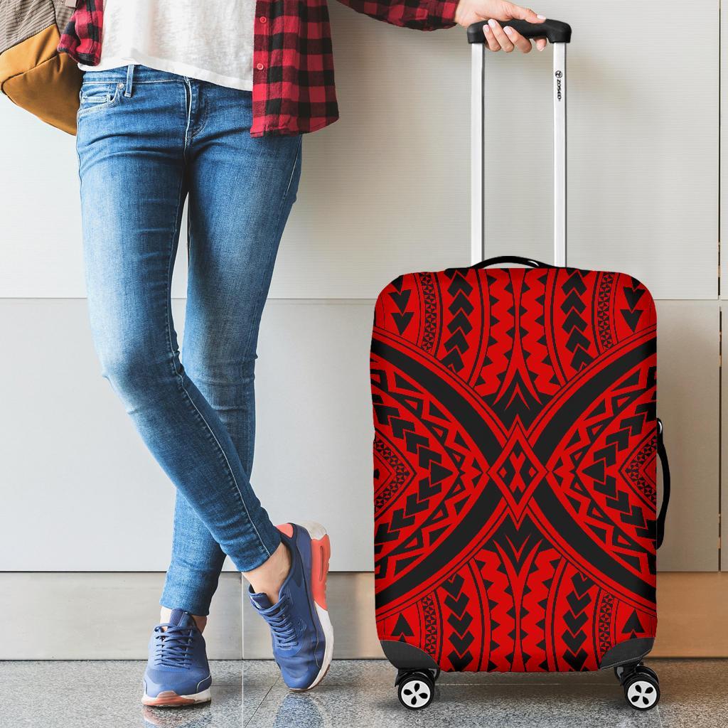 Polynesian Tradition Red Luggage Covers Red - Polynesian Pride