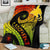 Papua New Guinea Premium Blanket - PNG Bird And Polynesian Decorative Pattern White - Polynesian Pride