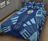 Guam Quilt Bed Set - Guam Coat Of Arms Polynesian Tattoo Style - Polynesian Pride