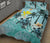 Kanaka Maoli (Hawaiian) Quilt Bed Set - Blue Turtle Hibiscus - Polynesian Pride