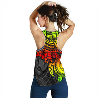 Yap Polynesian Racerback Tank (Women) - Reggae Turtle - Polynesian Pride