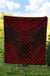 Cook Islands Premium Quilt - Cook Islands Flag Polynesian Chief Red Version - Polynesian Pride
