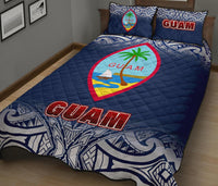 Guam Quilt Bed Set - Guam Coat Of Arms Fog Style - Polynesian Pride