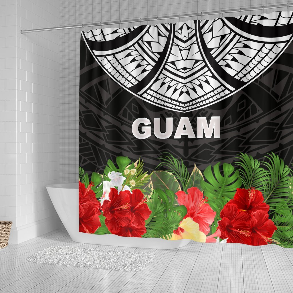 Guam Shower Curtain - Ginger Lei Pattern - Polynesian Pride