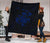 Hawaii Turtle Hibicus Map Premium Quilt - Blue - Polynesian Pride