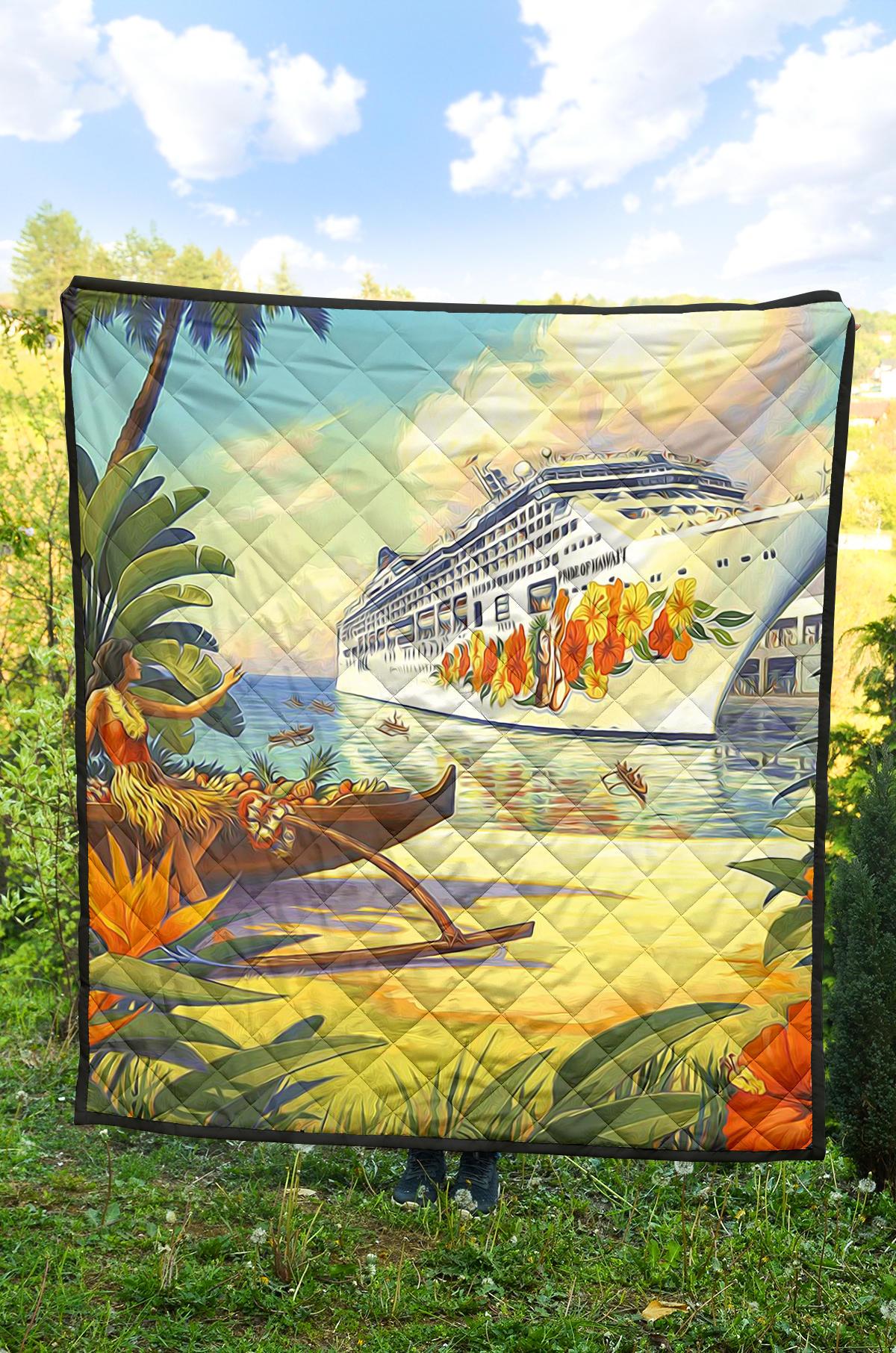 Vintage Hawaii Premium Quilt - Polynesian Pride