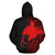 Papua New Guinea Polynesian All Over Zip up Hoodie Red Line - Polynesian Pride