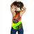 Pohnpei Wome's Racerback Tank - Polynesian Hook And Hibiscus (Reggae) - Polynesian Pride