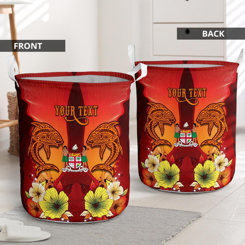 Fiji Custom Personalised Laundry Baskets - Tribal Tuna Fish - Polynesian Pride