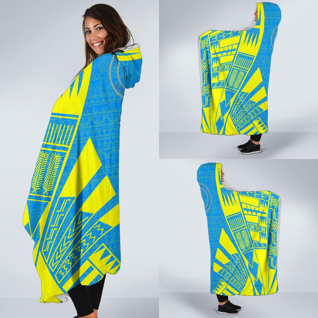 Palau Hooded Blanket - Polynesian Tattoo Flag - Polynesian Pride