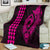 Hawaii Kakau Makau Fish Hook Polynesian Premium Blanket - Pink White - Polynesian Pride