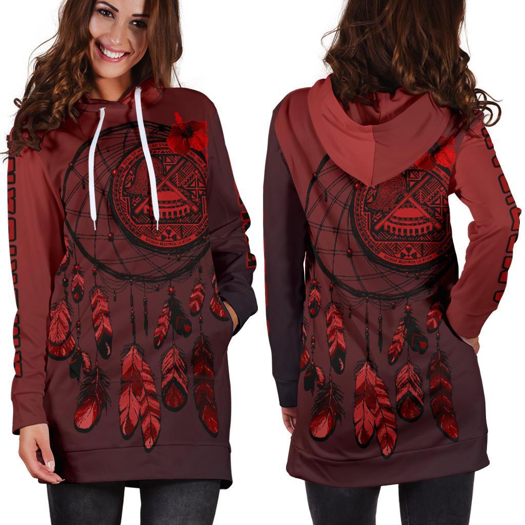 American Samoa Hoodie Dress - American Samoa Seal Dreamcatcher - Polynesian Pride