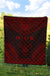 Niue Premium Quilt - Niue Seal Polynesian Chief Red Version - Polynesian Pride