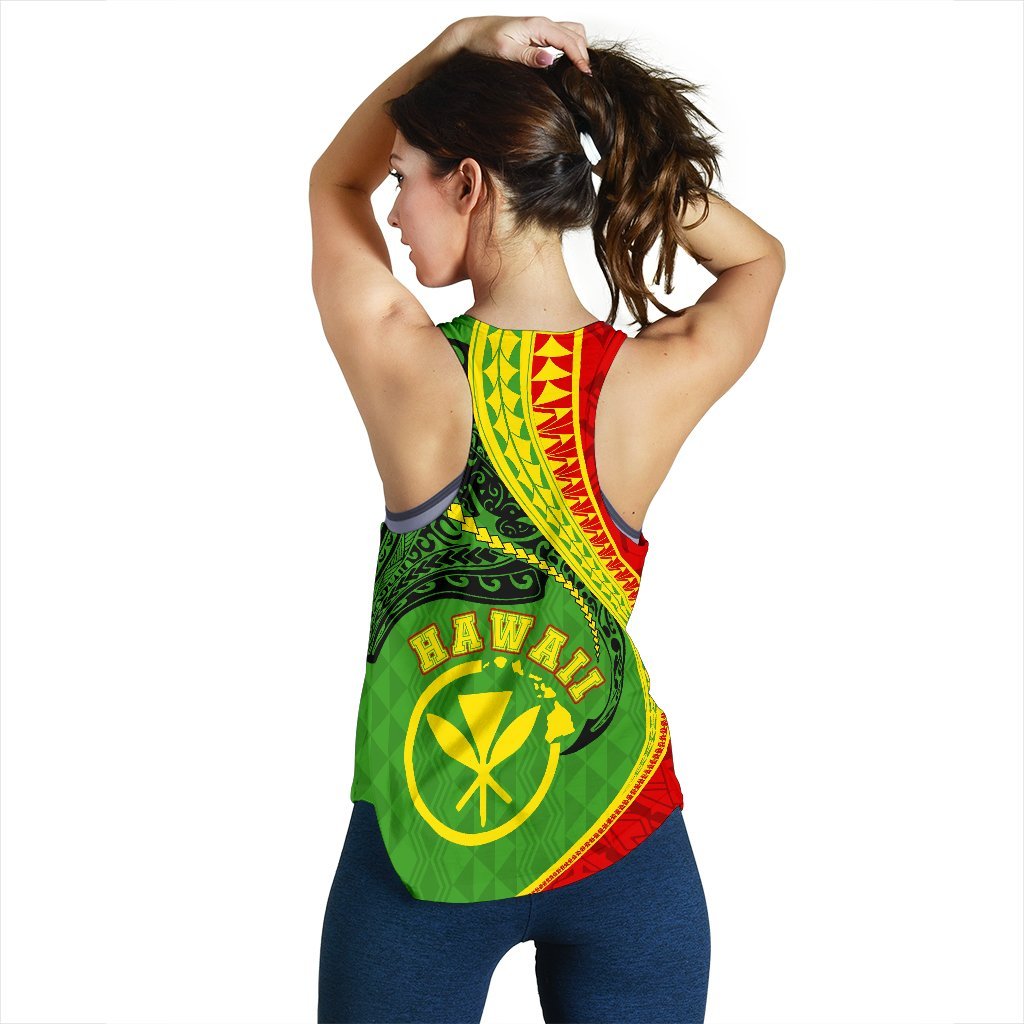 Kanaka Maoli Women's Racerback Tank Hawaii Kanaloa Tatau - Polynesian Pride