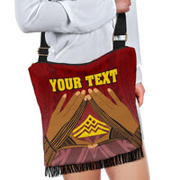 Hawaii Mauna Kea Custom Personalised Boho Handbag - Hand Sign Symbol - Polynesian Pride