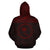 Federated States of Micronesia All Over Zip up Hoodie Chuuk Red Style - Polynesian Pride