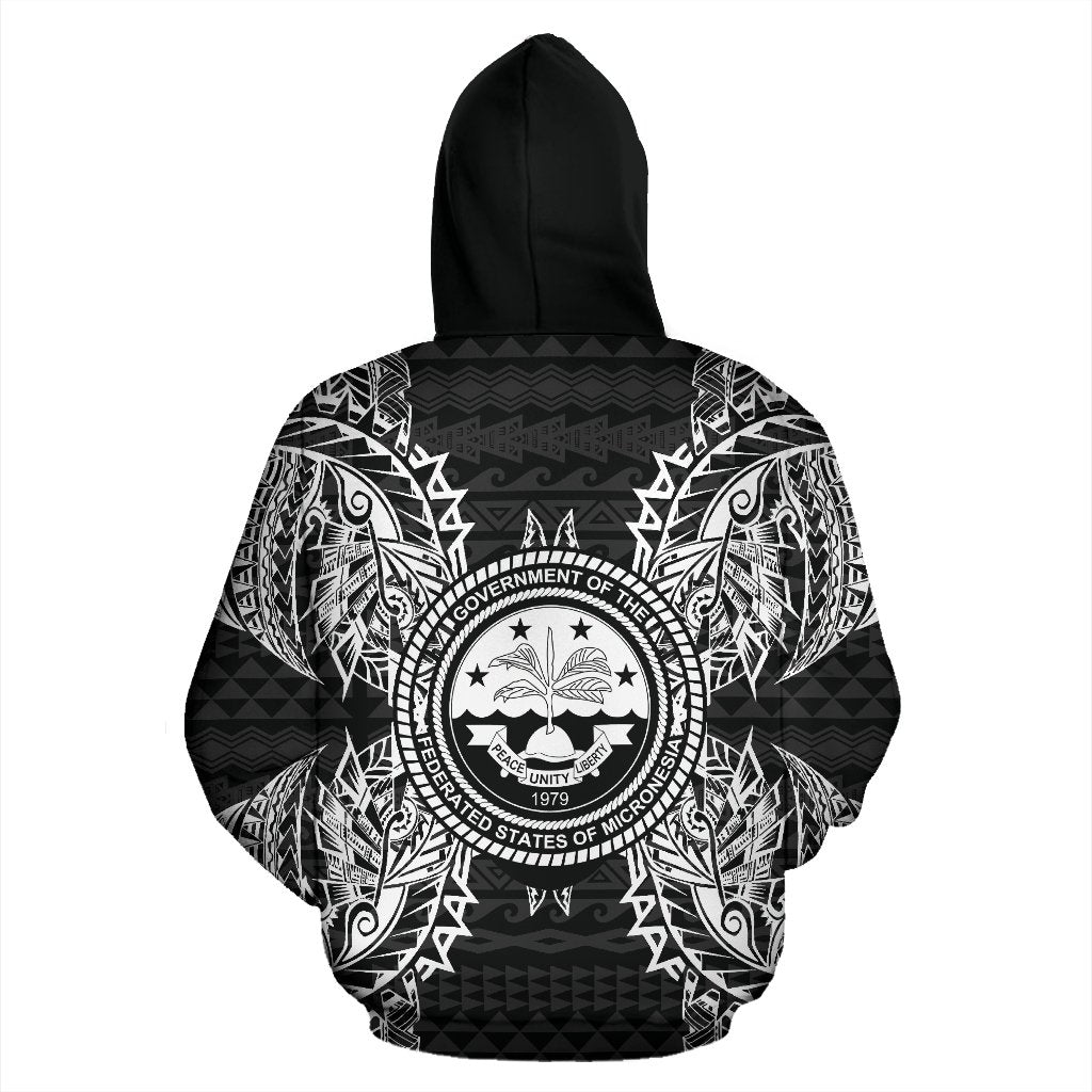Federated States of Micronesian ll Over Hoodie Map Black - Polynesian Pride