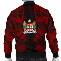 Fiji Men Bomber Jackets - Polynesian Tattoo Red - Polynesian Pride