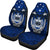 Samoa Car Seat Covers - Samoa Coat Of Arms Cocout Tree (Blue) - A02 Universal Fit Blue - Polynesian Pride