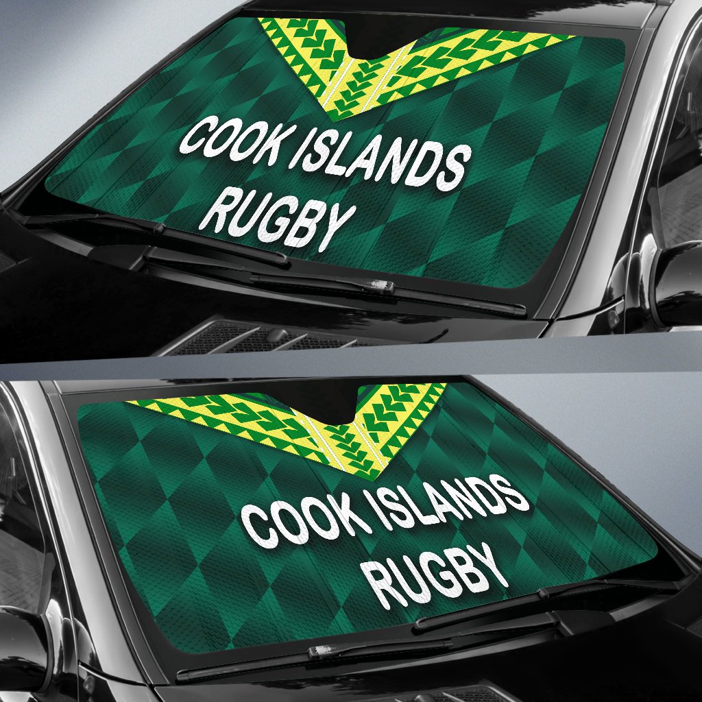 Cook Islands Rugby Auto Sun Shades - Polynesian Pride