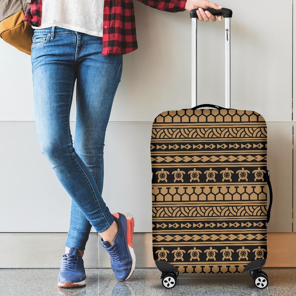 Polynesian Tattoo Tribal Gold Luggage Covers Gold - Polynesian Pride