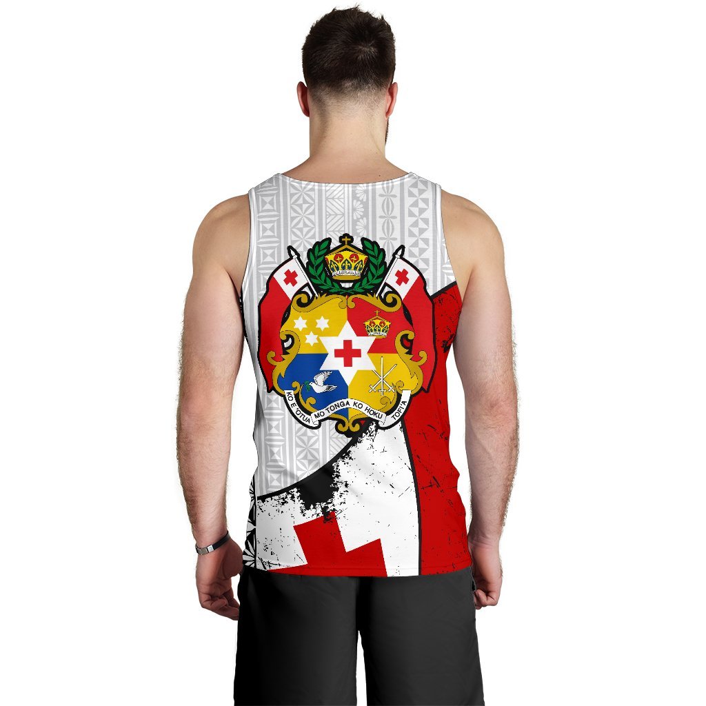 Tonga Special White Men's Tank Top A0 - Polynesian Pride