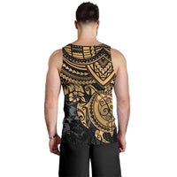 Tonga Polynesian Men's Tank Top - Golden Turtle - Polynesian Pride