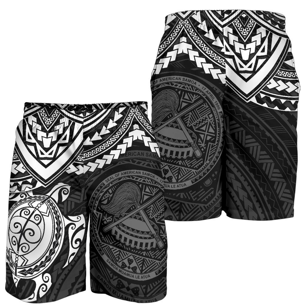 American Samoa Polynesian Men's Shorts - Black Turtle - Polynesian Pride