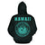 Polynesian Kakau Seal of Hawaii Hoodie Turquoise - Polynesian Pride