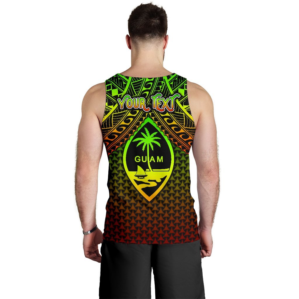 Polynesian Guam Personalised Men's Tank Top - Reggae Vintage Polynesian Patterns - Polynesian Pride