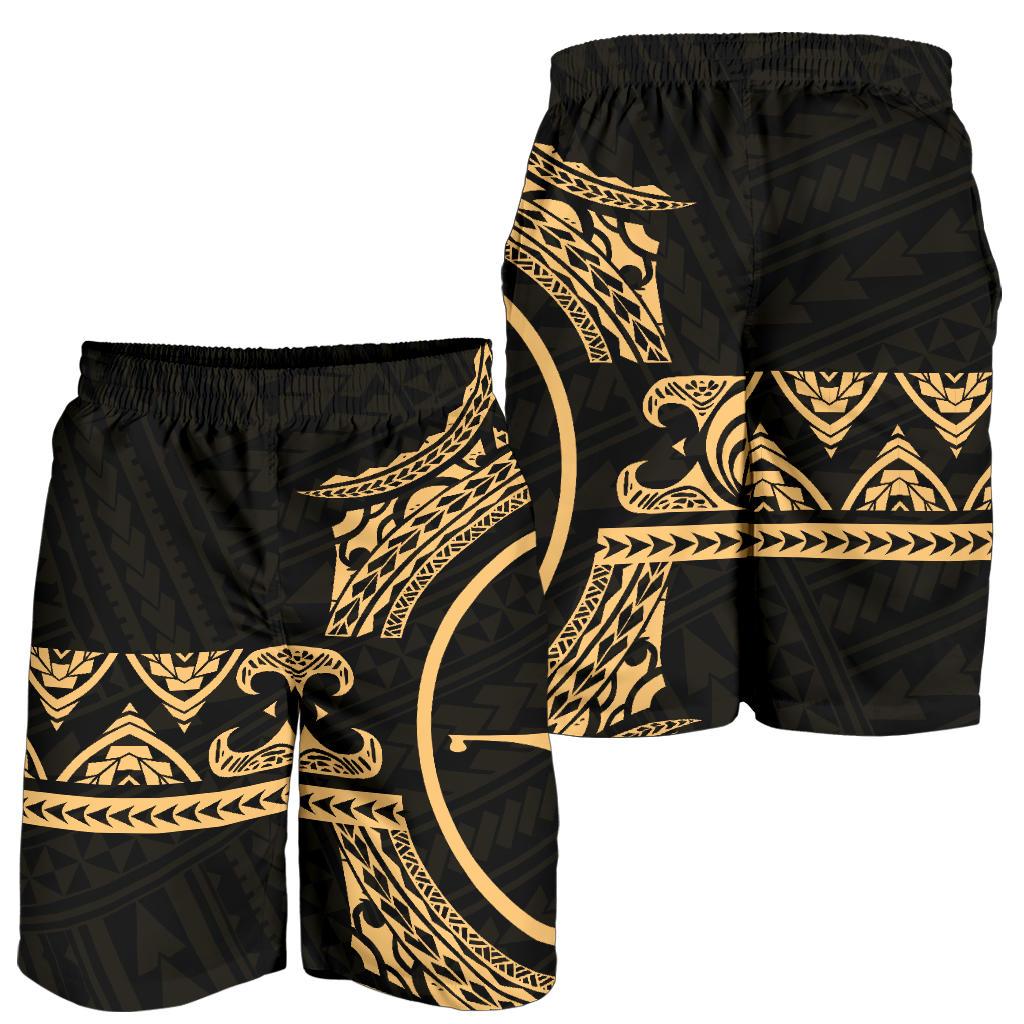 Yap Polynesian All Over Print Men's Short - Gold Version - Polynesian Pride
