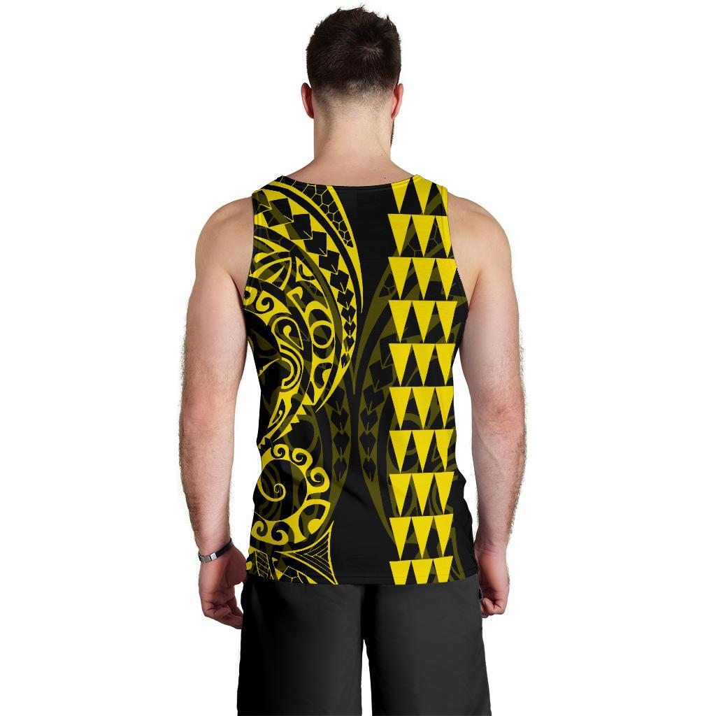 Hawaii Warrior Men's Tank Top Yellow - Polynesian Pride