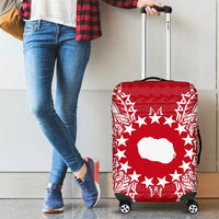 Cook Islands Polynesian Luggage Covers Map Red White - Polynesian Pride