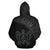 Guam Zip up Hoodie Guam Coat of Arm In Turtle Polynesian Tattoo Gray - Polynesian Pride