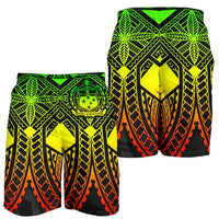 Samoa Polynesian Men's Shorts - Samoa Reggae Seal with Polynesian Tattoo - Polynesian Pride
