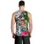 Fiji Men's Tank Top White - Turtle Plumeria Banana Leaf Crest - Polynesian Pride