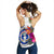 Northern Mariana Islands Women's Racerback Tank Polynesian Hibiscus White Pattern - Polynesian Pride