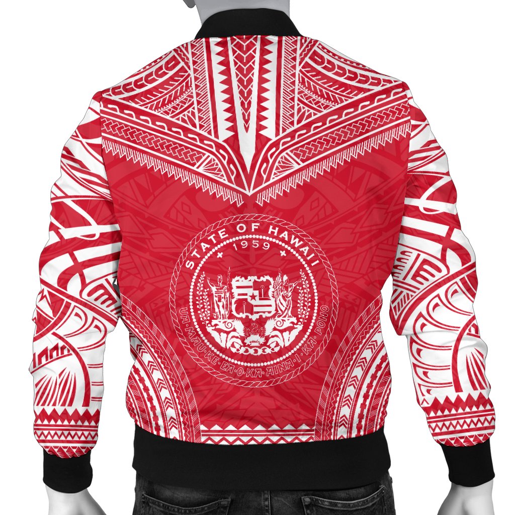 Hawaii Flag Polynesian Chief Men's Bomber Jacket - Polynesian Pride