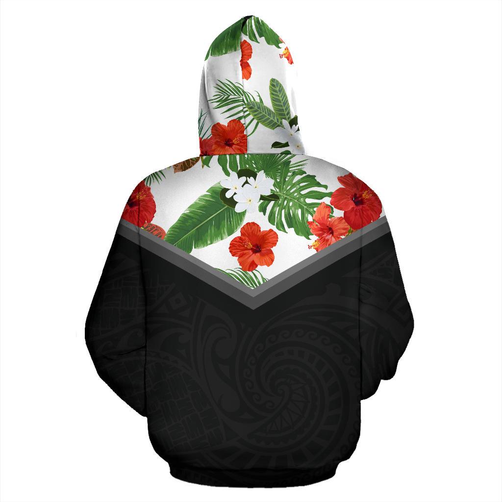 Hawaii White Hibiscus Hoodie - Polynesian Pride