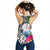 Marshall Islands Women's Racerback Tank White - Turtle Plumeria Banana Leaf Crest - Polynesian Pride