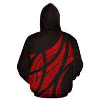 Sua Lions Pride Polynesian Warrior Zip up Hoodie Red Color - Polynesian Pride